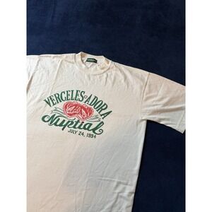 Vtg 90s Giordano Wedding Crasher T Shirt Mens Adult M White 1994 Single Stitch